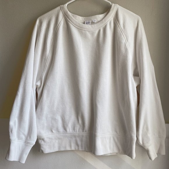 Gap Crew Neck Balloon Sleeve Cream 